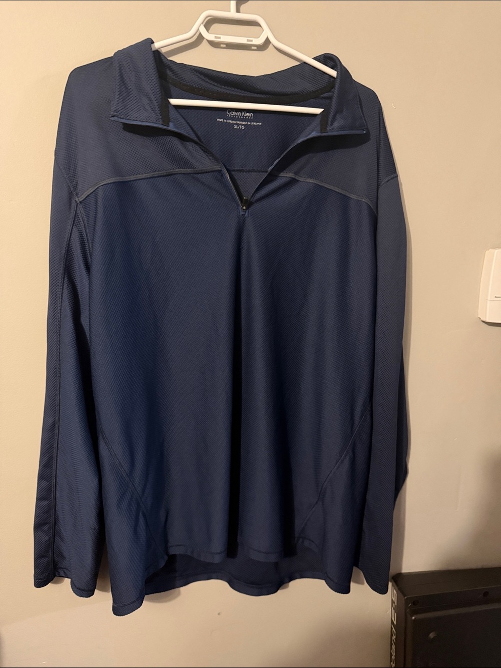 Calvin Klein Men’s Dark Navy Quarter-Zip Performance Jacket